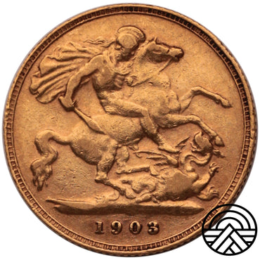 Wielka Brytania, 1/2 Suwerena, 1903 r.