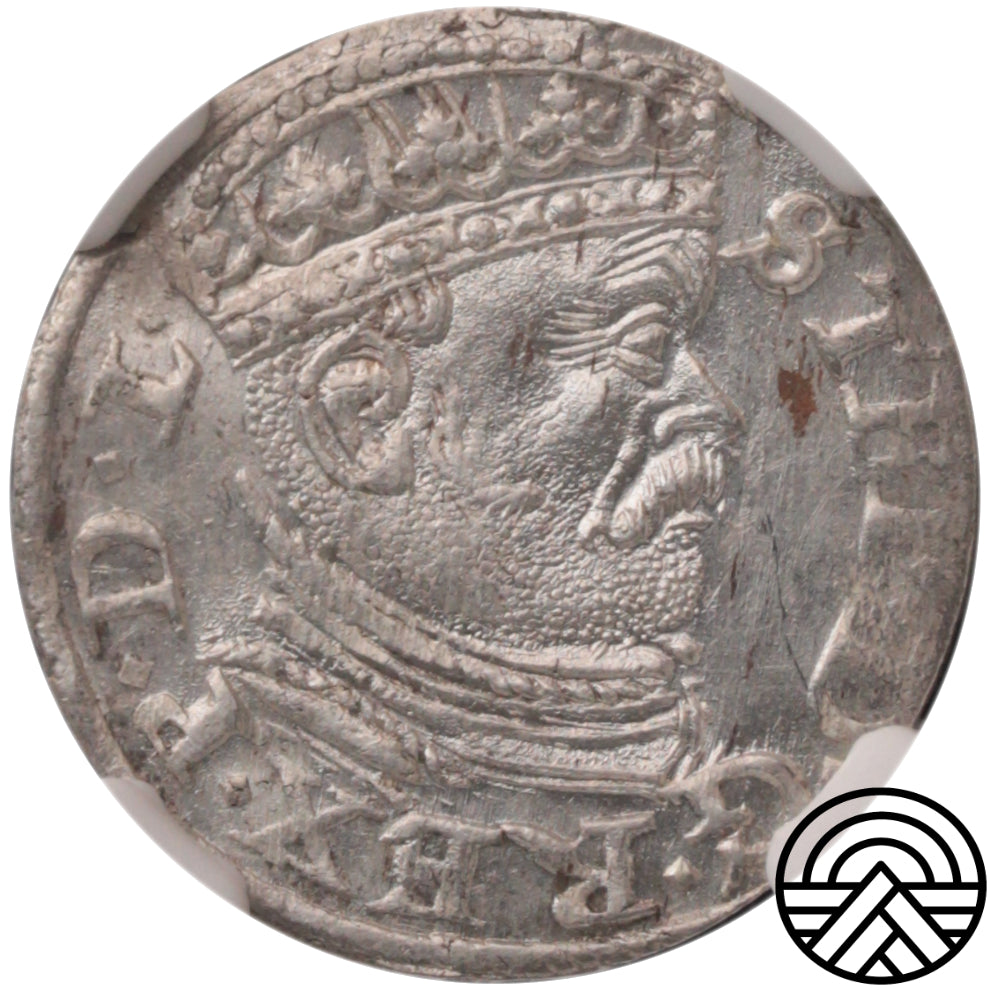 Polska, Stefan Batory, Trojak, 1586 r. Ryga NGC MS64