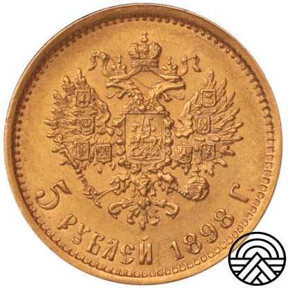 Rosja, Mikołaj II, 5 Rubli, 1898 r.
