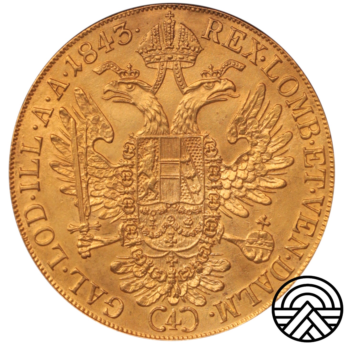 Austria, 4 Dukaty, 1843 r.