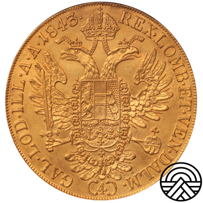 Austria, 4 Dukaty, 1843 r.