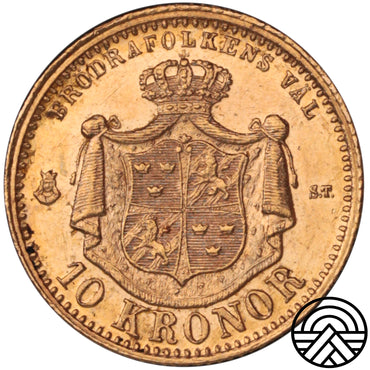 Szwecja, Oskar II, 10 Koron, 1874 r.