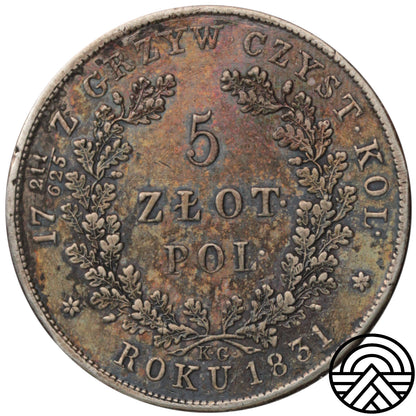 Rosja, Mikołaj I, 5 Złotych, 1831 r. Powstanie Listopadowe
