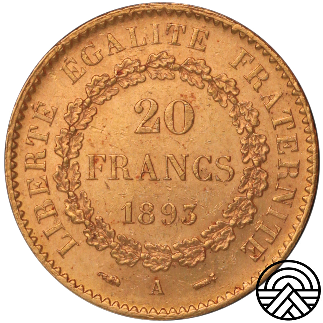 Francja, 20 Franków, 1893 r. Anioł