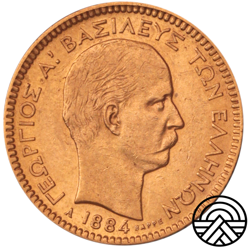 Grecja, 20 Drachm, 1884 r.