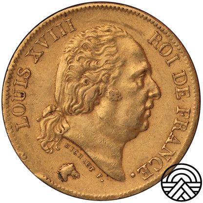 Francja, Louis XVIII, 40 Franków 1817 r. Paryż