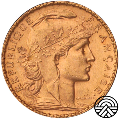 Francja, 20 Franków, 1904 r. Kogut