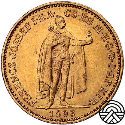 Węgry, 20 Koron 1893 r. P