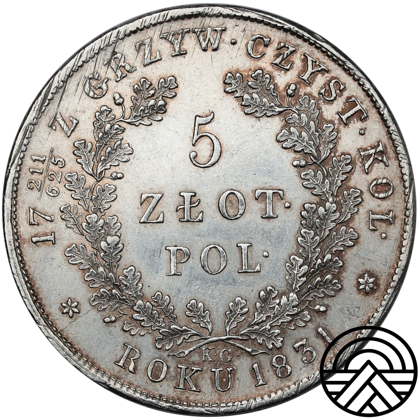 Polska, 5 złotych, 1831 r. Powstanie Listopadowe