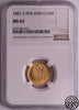 Finlandia, 10 Markkaa 1881 r. NGC MS 63