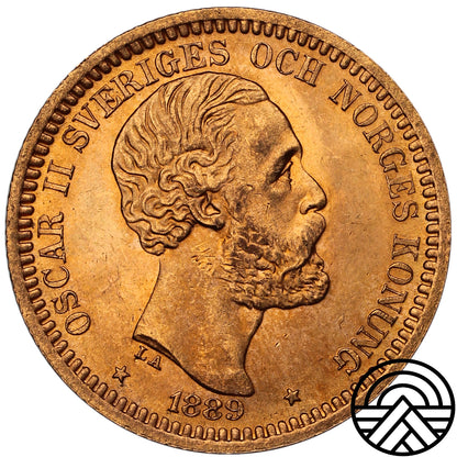 Norwegia, Oskar II, 20 Koron, 1889 r. Mennicza