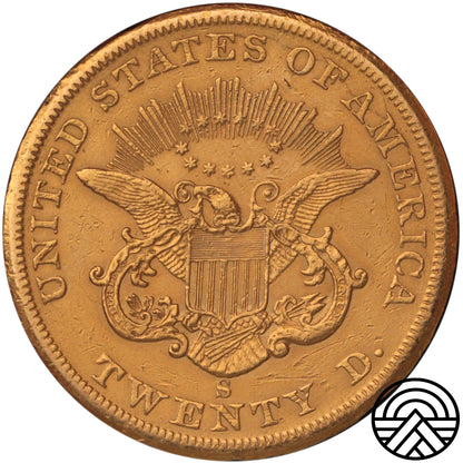 USA, 20 Dolarów, 1860 r. "Liberty Head" San Francisco