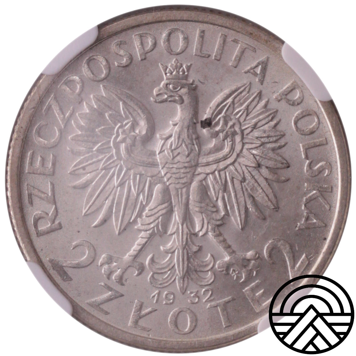 Polska, 2 Złote, 1932 r. Polonia NGC MS 63
