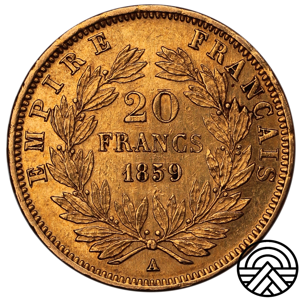 Francja, Napoleon III, 20 Franków, 1859 r. Paryż Super!