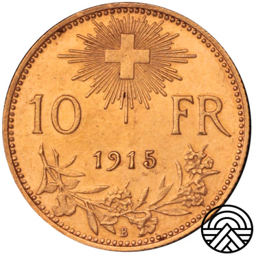 Szwajcaria, 10 Franków, 1915 r.