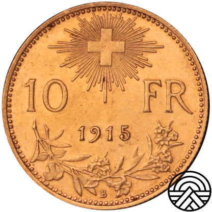 Szwajcaria, 10 Franków, 1915 r.