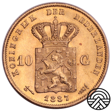 Holandia, 10 Guldenów, 1887 r.