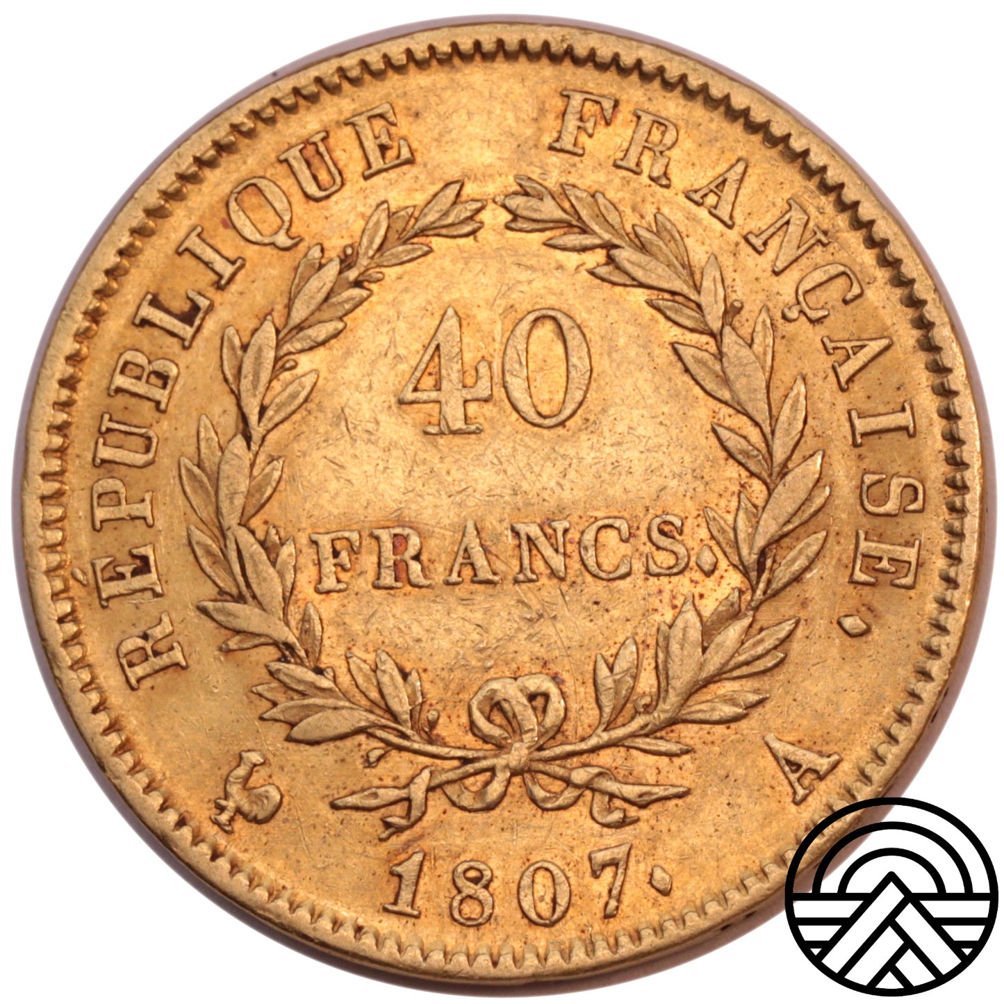 Francja, Napoleon I, 40 Franków 1807 r. Paryż Rzadsza!