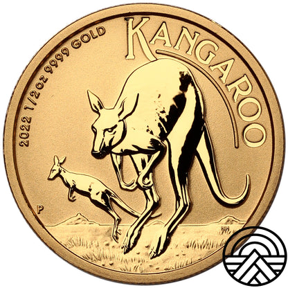 Australia, 50 Dolarów, 2022 r. Kangur 1/2 Oz Au 999