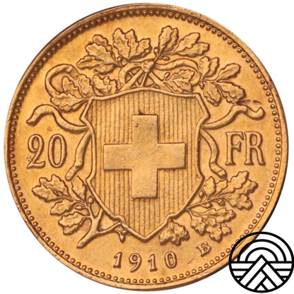 Szwajcaria, 20 Franków, 1910 r.