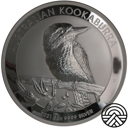 Australia, 8 Dolarów, 2021 r. 5 Oz Ag 999 Kookaburra