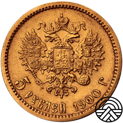 Rosja, Mikołaj II, 5 Rubli, 1900 r.