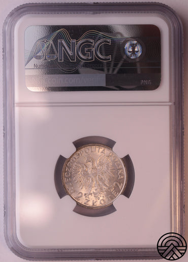 Polska, 2 Złotych, 1933 r. Polonia NGC MS 64