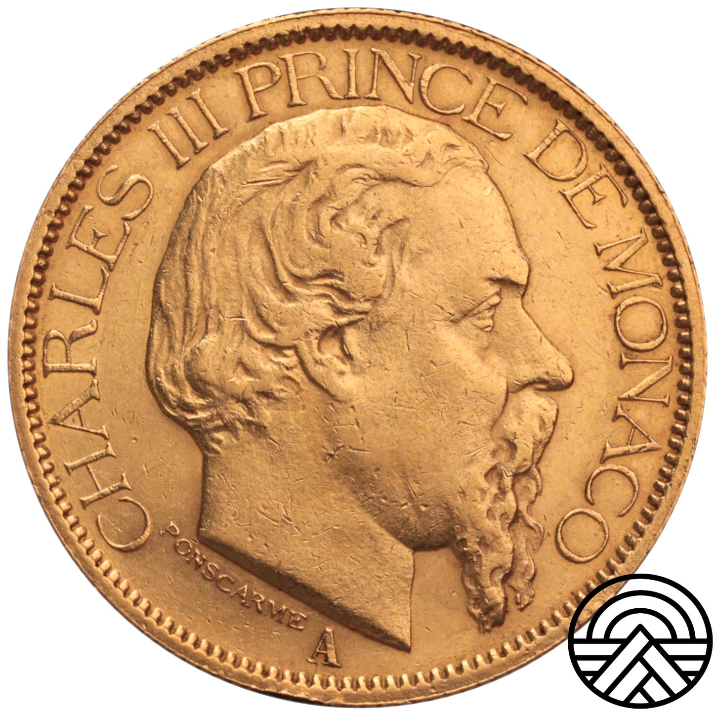 Monako, Karol III, 100 Franków, 1884 r.