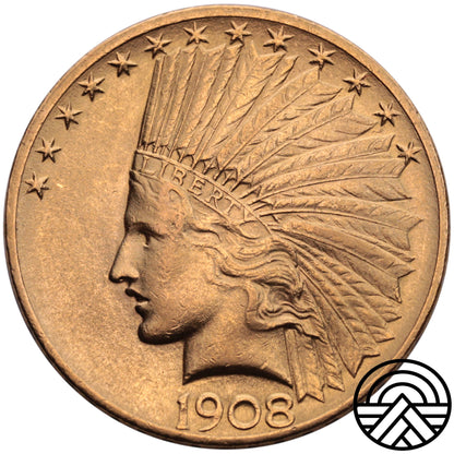 USA, 10 Dolarów 1908 r. "Indianin" Super!