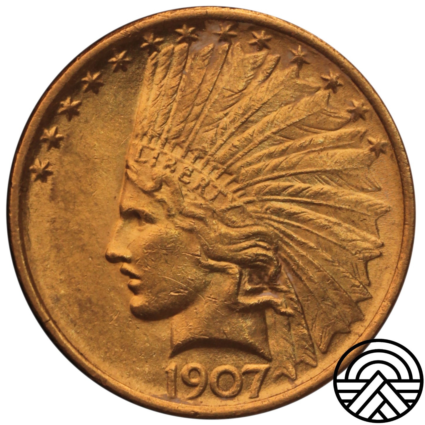 USA, 10 Dolarów, 1907 r. "Indianin" Filadelfia Super!