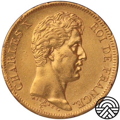 Francja, Karol X, 40 Franków 1824 r. Paryż