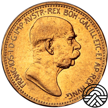 Austria, 20 Koron, 1908 r. 60-Lecie Panowania