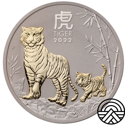 Australia, Dolar, 2022 r. Rok Tygrysa 1 Oz Ag 999.9