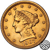 USA, 2.5 Dolara, 1907 r. "Liberty Head"