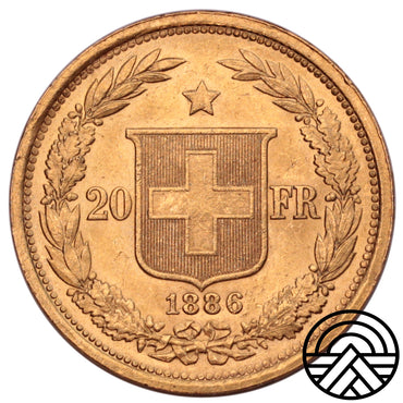 Szwajcaria, 20 Franków, 1886 r.