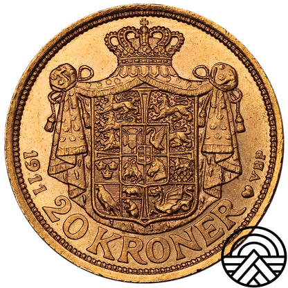 Dania, Fryderyk VIII, 20 Koron, 1911 r.