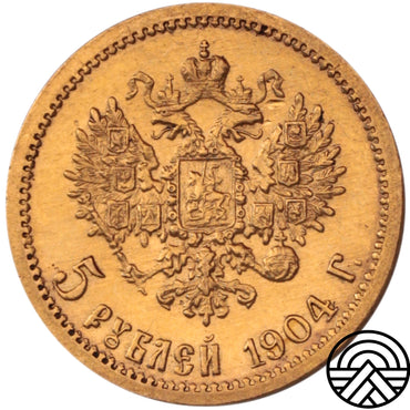 Rosja, Mikołaj II, 5 Rubli 1904 r.