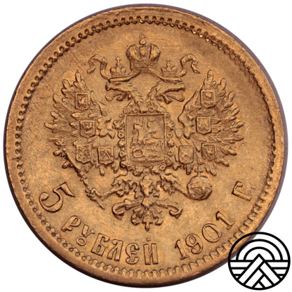 Rosja, Mikołaj II, 5 Rubli 1901 r. ФЗ