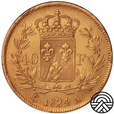 Francja, Karol X, 40 Franków 1824 r. Paryż