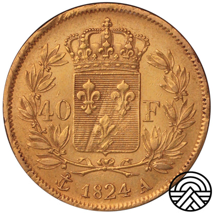 Francja, Karol X, 40 Franków 1824 r. Paryż