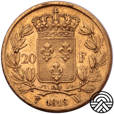 Francja, Louis XVIII, 20 Franków 1818 r. Lille