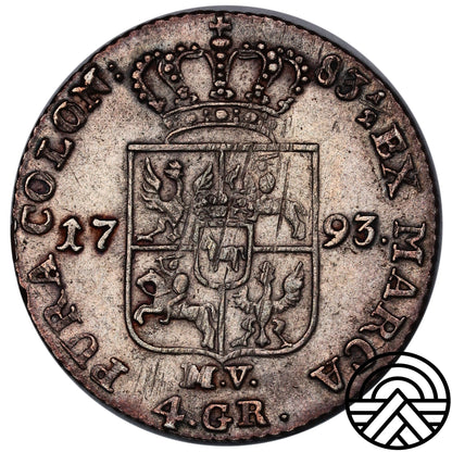 Polska, Stanisław August Poniatowski, 4 Grosze, 1793 r.