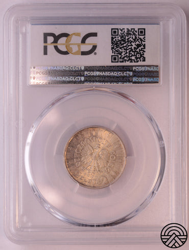 Polska, 2 Złotych, 1934 r. Piłsudski PCGS MS 64