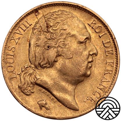 Francja, Louis XVIII, 20 Franków 1819 r. Lille