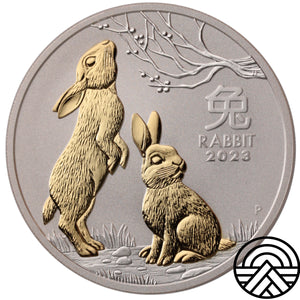 Australia, Dolar, 2023 r. Rok Królika 1 Oz Ag 999.9
