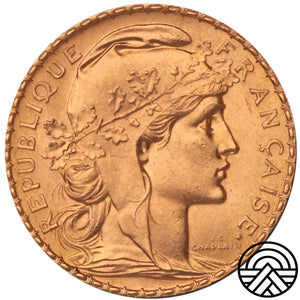 Francja, 20 Franków, 1909 r. Kogut