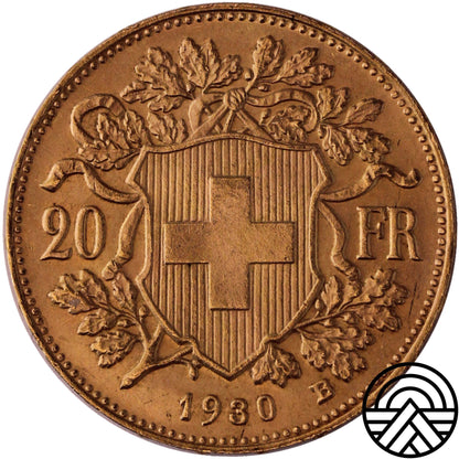 Szwajcaria, 20 Franków 1930 r.