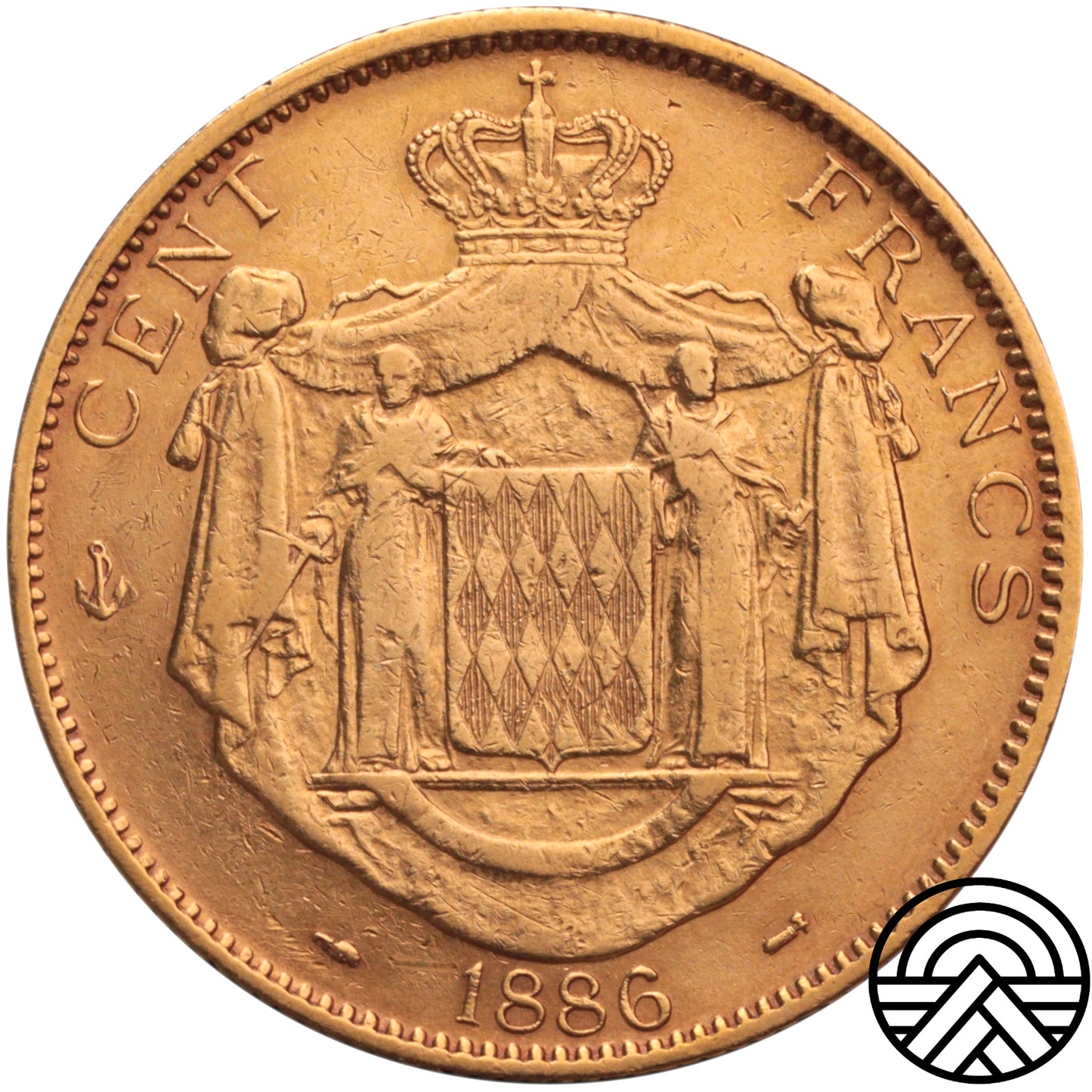 Monako, Karol III, 100 Franków, 1886 r.