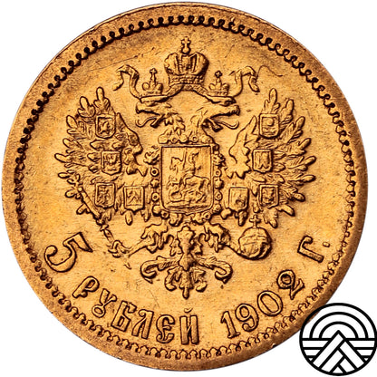 Rosja, Mikołaj II, 5 Rubli, 1902 r.