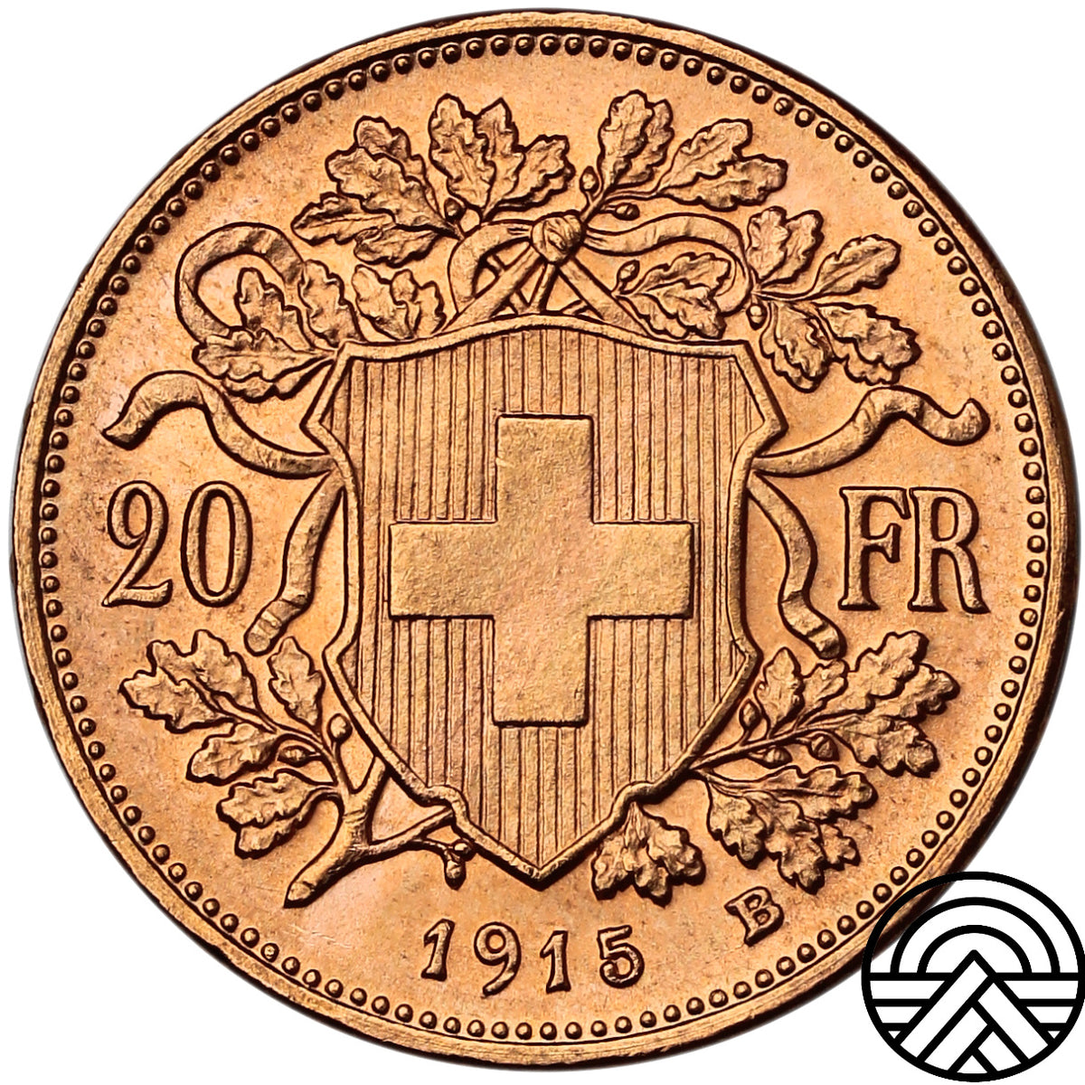 Szwajcaria, 20 Franków, 1915 r.